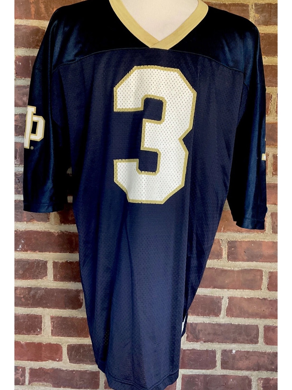 Vintage Champion Notre Dame Fighting Irish Football #3 Jersey Size 48